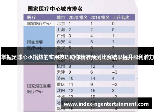 掌握足球心水指数的实用技巧助你精准预测比赛结果提升盈利潜力